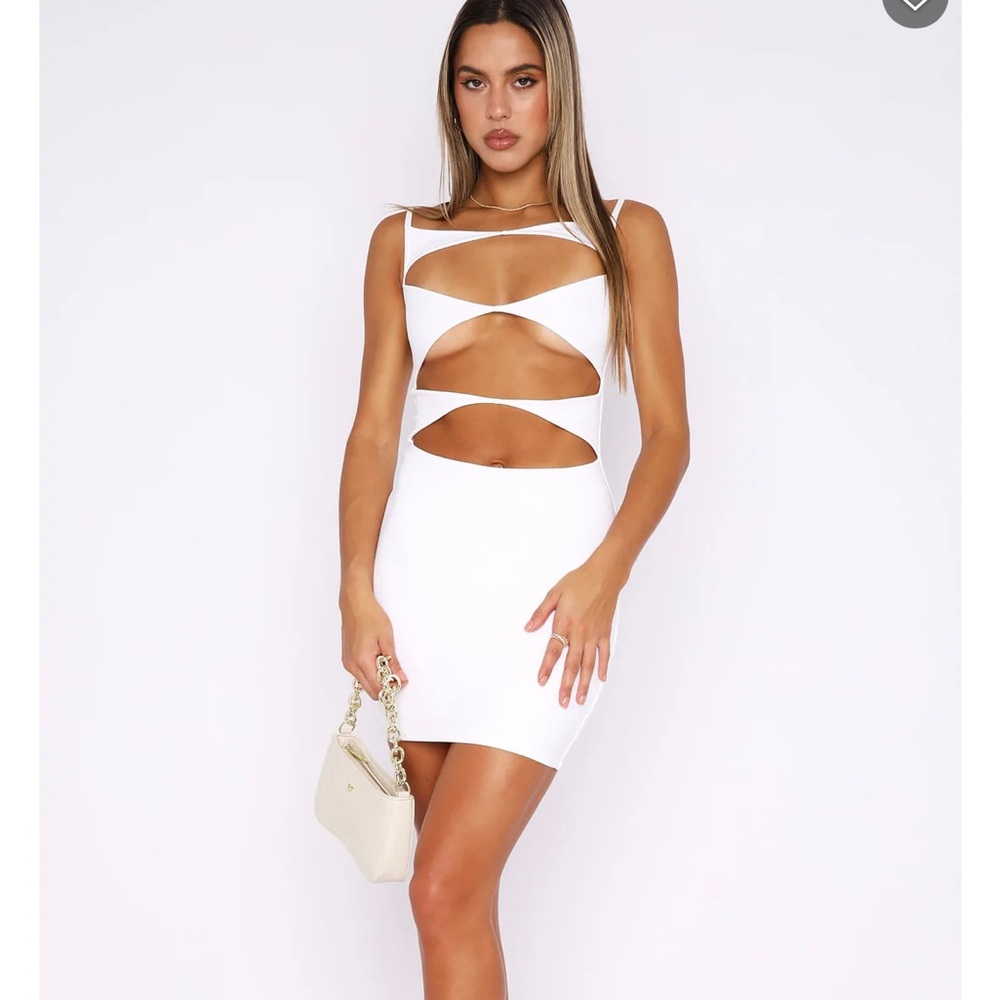 White Fox Eyes On Me Mini Dress, White